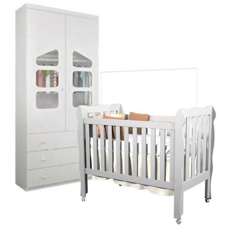 Jogo de Quarto Eloisa com Guarda Roupa 2 portas e Berço Minicama Lila - Phoenix Baby Menor preço em Jogo de Quarto Eloisa com Guarda Roupa 2 portas e Berço Minicama Lila - Phoenix Baby