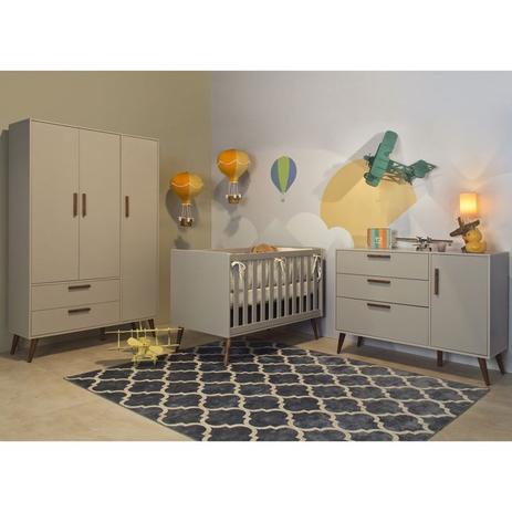 Jogo de Quarto Infantil 3 Peças Retrô - Branco Acetinado/Eco Wood - Matic Menor preço em Jogo de Quarto Infantil 3 Peças Retrô - Branco Acetinado/Eco Wood - Matic