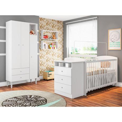 Jogo De Quarto Infantil Branco Encanto Art In Móveis Menor preço em Jogo De Quarto Infantil Branco Encanto Art In Móveis
