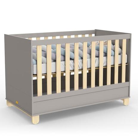 Jogo de Quarto Infantil com Berço Americano e Guarda Roupa 3 Portas Rope Cinza/Natural - Matic Móvei - Matic Móveis Menor preço em Jogo de Quarto Infantil com Berço Americano e Guarda Roupa 3 Portas Rope Cinza/Natural - Matic Móvei - Matic Móveis