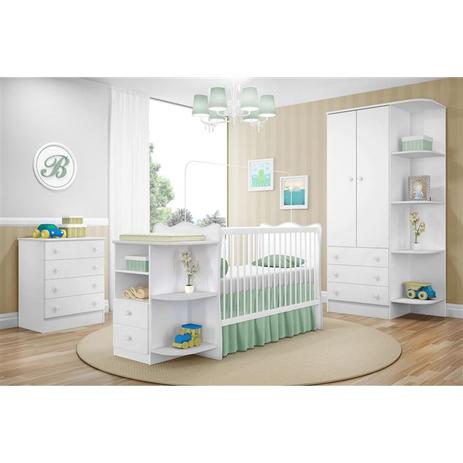 Jogo De Quarto Infantil Com Berço Guarda Roupa Cômoda - Qmovi Doce Sonho Menor preço em Jogo De Quarto Infantil Com Berço Guarda Roupa Cômoda - Qmovi Doce Sonho