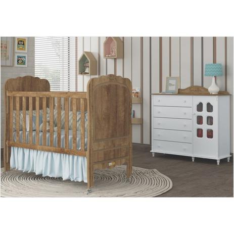 Jogo de Quarto Infantil Cômoda e Berço Provence - Branco Acetinado/Teka - Matic Menor preço em Jogo de Quarto Infantil Cômoda e Berço Provence - Branco Acetinado/Teka - Matic