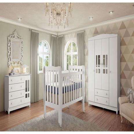 Jogo de Quarto Infantil Lila Completo Branco - Carolina Baby Menor preço em Jogo de Quarto Infantil Lila Completo Branco - Carolina Baby