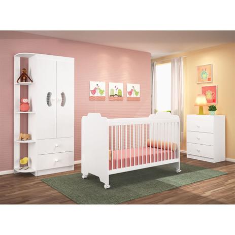 Jogo De Quarto Infantil Ternura Branco - Peternella Menor preço em Jogo De Quarto Infantil Ternura Branco - Peternella