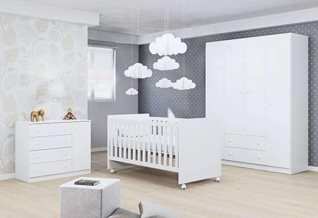 Jogo de Quarto para Bebê Helena com Guarda Roupa 4 Portas + Cômoda + Berço Mini Cama 100 - Phoenix Baby é ruim? Jogo de Quarto para Bebê Helena com Guarda Roupa 4 Portas + Cômoda + Berço Mini Cama 100 - Phoenix Baby é boa?