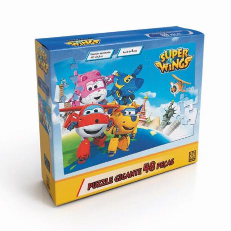 Jogo de Quebra-Cabeça - 48 peças - Gigante - Super Wings - Grow Menor preço em Jogo de Quebra-Cabeça - 48 peças - Gigante - Super Wings - Grow