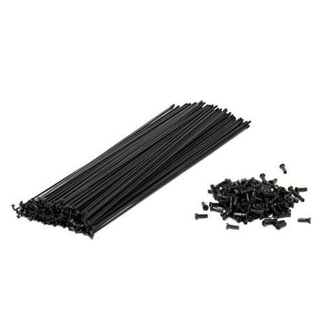 Jogo de Raio aço carbono 255mm x 2.5mm grosso com niples - Preto - Paco Menor preço em Jogo de Raio aço carbono 255mm x 2.5mm grosso com niples - Preto - Paco