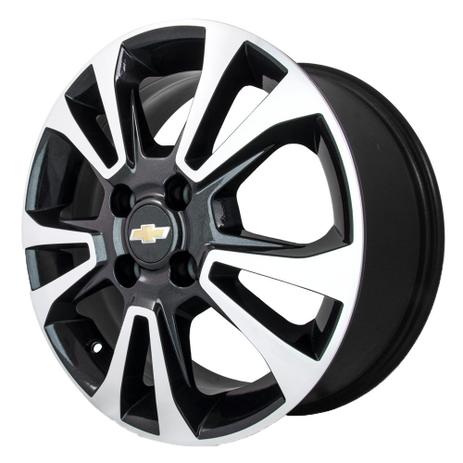 Menor preço em Jogo de Rodas Chevrolet Prisma Aro 14 x 6,0 4x100 ET45 R42 Preto Diamantado - Kr wheels
