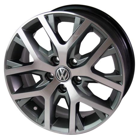 Menor preço em Jogo de Rodas Cross Fox 2012 Aro 15 x 6,0 5x100 ET38 Volkswagen R34 Grafite Diamantado - Krmai