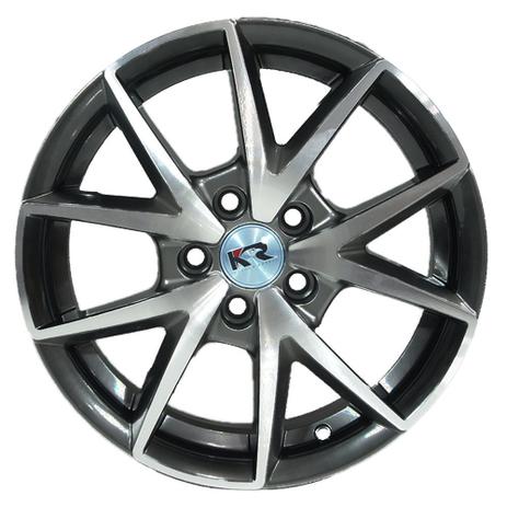 Jogo de Rodas Esportivas Aro 17 x 7,0 5x100 ET 41 K31 Grafite Diamantado - Kr Wheels Menor preço em Jogo de Rodas Esportivas Aro 17 x 7,0 5x100 ET 41 K31 Grafite Diamantado - Kr Wheels