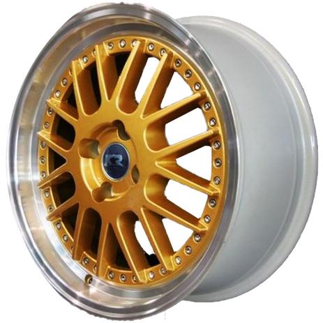 Jogo de Rodas Esportivas BBS Lemans Aro 17 x 7,0 4x100 ET40 K50 Dourada Diamantado - Kr wheels Menor preço em Jogo de Rodas Esportivas BBS Lemans Aro 17 x 7,0 4x100 ET40 K50 Dourada Diamantado - Kr wheels