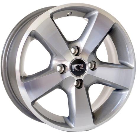 Jogo de Rodas Esportivas K27 Aro 13 x 5,5 4x100 ET36 Prata Diamantado - KR Wheels Menor preço em Jogo de Rodas Esportivas K27 Aro 13 x 5,5 4x100 ET36 Prata Diamantado - KR Wheels
