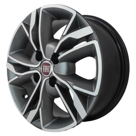 Menor preço em Jogo de Rodas Fiat Uno Way Sporting Aro 14 x 6,0 4x98 ET35 R88 Grafite Diamantado - Kr wheels