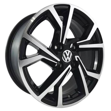 Jogo de Rodas Golf Gti Aro 17 x 7,0 4x100 ET38 VW R94 Preto Diamantado - KR Wheels Menor preço em Jogo de Rodas Golf Gti Aro 17 x 7,0 4x100 ET38 VW R94 Preto Diamantado - KR Wheels