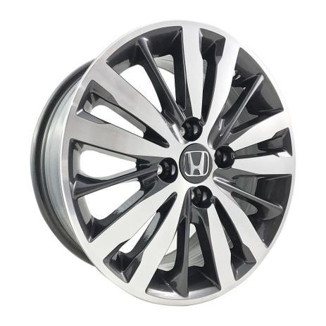 Jogo de Rodas Honda Fit Aro 15 x 6,0 4x100 ET50 R99 Grafite Diamantado - Kr wheels Menor preço em Jogo de Rodas Honda Fit Aro 15 x 6,0 4x100 ET50 R99 Grafite Diamantado - Kr wheels