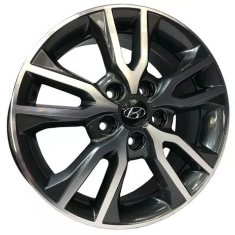 Menor preço em Jogo de Rodas Hyundai Creta Aro 16 x 6,0 5x114,3 ET43 R98 Grafite Diamantado Escuro - Kr Wheels