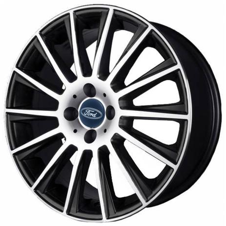 Jogo de Rodas New Fiesta Aro 17 x 7,0 4x108 ET40 R66 Preto Diamantado - Kr wheels Menor preço em Jogo de Rodas New Fiesta Aro 17 x 7,0 4x108 ET40 R66 Preto Diamantado - Kr wheels