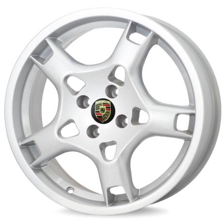 Jogo de Rodas Porsche Sttutgart Aro 17 x 7,0 4x100 ET40 R85 Prata - Kr wheels Menor preço em Jogo de Rodas Porsche Sttutgart Aro 17 x 7,0 4x100 ET40 R85 Prata - Kr wheels