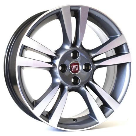 Jogo de Rodas Punto T-Jet Aro 15 x 6,0 4x98 ET36 R61 Fiat Grafite Diamantado - Kr wheels Menor preço em Jogo de Rodas Punto T-Jet Aro 15 x 6,0 4x98 ET36 R61 Fiat Grafite Diamantado - Kr wheels