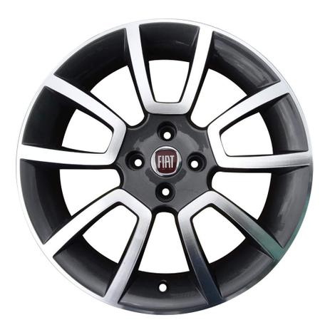 Jogo De Rodas Punto T-Jet Aro 17 x 7,0 4x98 ET42 R25 Fiat Grafite Diamantado - Krmai Menor preço em Jogo De Rodas Punto T-Jet Aro 17 x 7,0 4x98 ET42 R25 Fiat Grafite Diamantado - Krmai