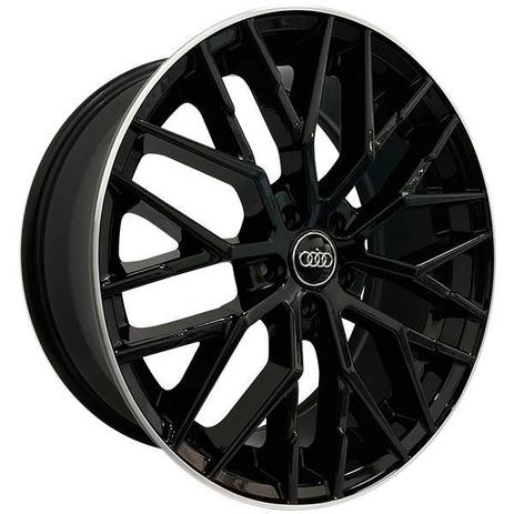 Jogo de Rodas Zeus Audi R8 ZWAR8 Aro 20” - Furação 5x110 - Preto Brilhante C/ Filete Diamantado - Athena imports Menor preço em Jogo de Rodas Zeus Audi R8 ZWAR8 Aro 20” - Furação 5x110 - Preto Brilhante C/ Filete Diamantado - Athena imports