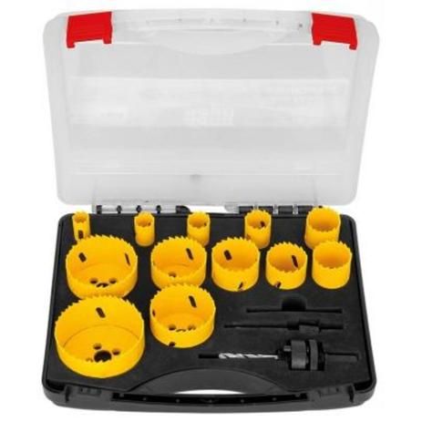 Jogo de serras copo bimetal 16 a 76 mm 15 peças - Tramontina Menor preço em Jogo de serras copo bimetal 16 a 76 mm 15 peças - Tramontina