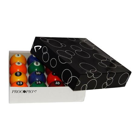 Jogo de Sinuca Numerada 16 Bolas 54mm Procópio Menor preço em Jogo de Sinuca Numerada 16 Bolas 54mm Procópio