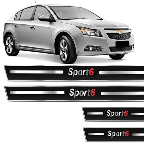Jogo de Soleira Resinada Chevrolet Cruze Sport 6 12 a 18 Preto com Grafia Cromada Excelente Fixação - Prime Menor preço em Jogo de Soleira Resinada Chevrolet Cruze Sport 6 12 a 18 Preto com Grafia Cromada Excelente Fixação - Prime
