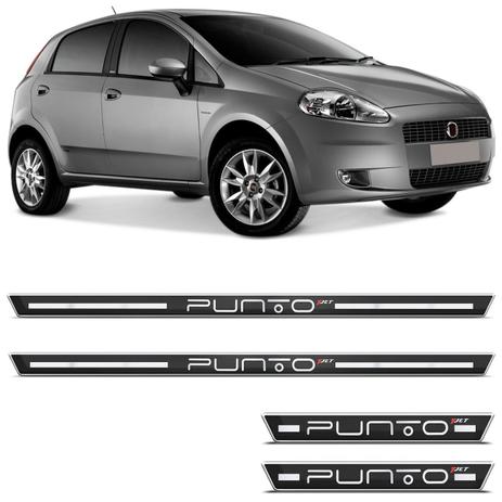 Jogo de Soleira Resinada Fiat Punto T-Jet 2007 a 2017 Preto com Grafia Cromada Excelente Fixação - Resitank Menor preço em Jogo de Soleira Resinada Fiat Punto T-Jet 2007 a 2017 Preto com Grafia Cromada Excelente Fixação - Resitank