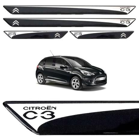 Jogo de Soleira Resinada Mod 02 Citroen C3 em Alto Brilho - Ura Menor preço em Jogo de Soleira Resinada Mod 02 Citroen C3 em Alto Brilho - Ura