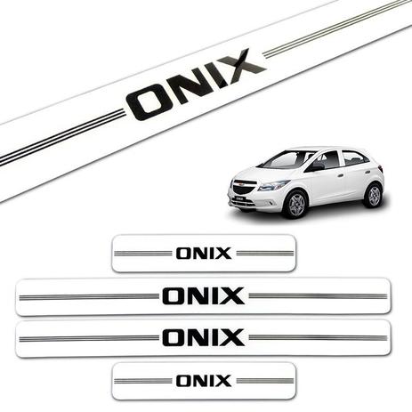 Jogo de Soleira Resinada Onix 2012 2014 2015 Branco 4 Peças - Ura Menor preço em Jogo de Soleira Resinada Onix 2012 2014 2015 Branco 4 Peças - Ura