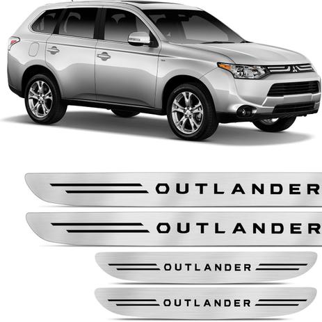 Jogo de Soleira Resinada Outlander 2008 a 2018 com Grafia Modelo Escovado Excelente Fixação - Resitank Menor preço em Jogo de Soleira Resinada Outlander 2008 a 2018 com Grafia Modelo Escovado Excelente Fixação - Resitank