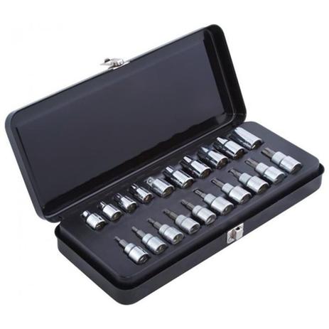 Menor preço em Jogo de soquete hexalobular encaixe de 1/2” e 3/8” com 20 peças - Stanley