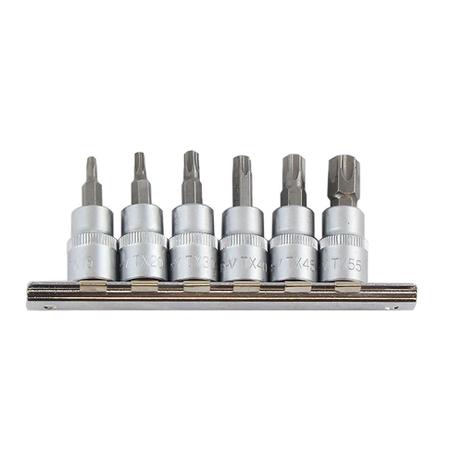 Jogo De Soquetes Bits Torx 3/8 Polegadas 6 Peças - Corneta Menor preço em Jogo De Soquetes Bits Torx 3/8 Polegadas 6 Peças - Corneta