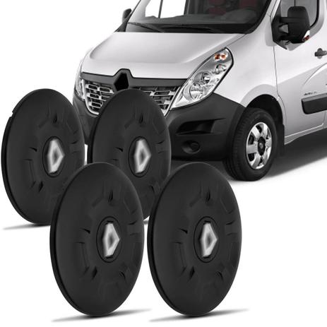 Jogo de Sub Calota Aro 16 Renault Master 2013 a 2017 Fechada Centro da Roda Preto 4 Peças - Nk Brasil Menor preço em Jogo de Sub Calota Aro 16 Renault Master 2013 a 2017 Fechada Centro da Roda Preto 4 Peças - Nk Brasil