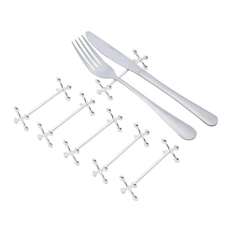 Jogo de suporte para talher em aço inox Prestige 6 peças Menor preço em Jogo de suporte para talher em aço inox Prestige 6 peças