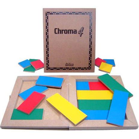 Jogo de Tabuleiro Chroma 4 em Madeira - Oficina de Criação Mitra Menor preço em Jogo de Tabuleiro Chroma 4 em Madeira - Oficina de Criação Mitra