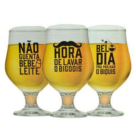Jogo De Taças De Vidro Beer Master Cacildis 380 Ml 02 Peças - Ruvolo -