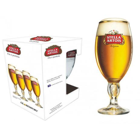Jogo De Taças Stella Artois Com / 4 Cálices 250mi - Ambev Menor preço em Jogo De Taças Stella Artois Com / 4 Cálices 250mi - Ambev