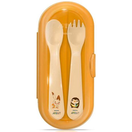 Jogo de Talheres Infantis Portáteis- Coelho e Pinguim - Philips Avent Menor preço em Jogo de Talheres Infantis Portáteis- Coelho e Pinguim - Philips Avent