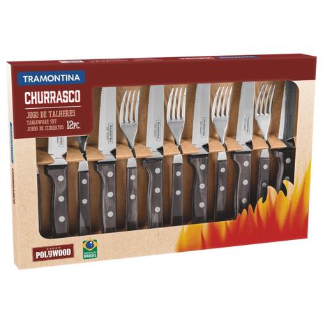 Jogo De Talheres Para Churrasco Polywood Aço Inox - 12 Peças - Tramontina é boa?