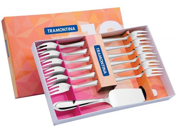 Jogo de Talheres para Torta Tramontina Inox - 13 Peças Laguna 66906/610 Menor preço em Jogo de Talheres para Torta Tramontina Inox - 13 Peças Laguna 66906/610