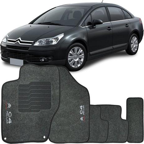 Jogo de Tapete Automotivo Carpete Citroen C4 Pallas 2008 à 2013 Soft Logo Bordado Grafite 5 Peças - S/m Menor preço em Jogo de Tapete Automotivo Carpete Citroen C4 Pallas 2008 à 2013 Soft Logo Bordado Grafite 5 Peças - S/m