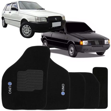 Jogo de Tapete Automotivo Carpete Fiat Uno 1985 à 2007 Soft Logo Bordado Preto 5 Peças - S/m é boa?