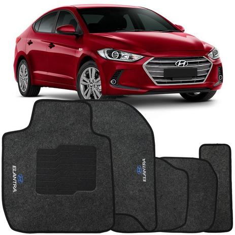 Jogo de Tapete Automotivo Carpete Hyundai Elantra 2010 à 2018 Soft Logo Bordado Grafite 5 Peças - S/m é boa?