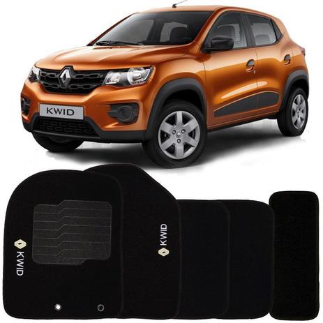 Jogo de Tapete Automotivo Carpete Renault Kwid 2017 à 2019 Soft Logo Bordado Preto 5 Peças - S/m Menor preço em Jogo de Tapete Automotivo Carpete Renault Kwid 2017 à 2019 Soft Logo Bordado Preto 5 Peças - S/m