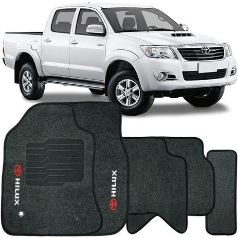 Jogo de Tapete Automotivo Carpete Toyota Hilux 2006 à 2015 Soft Logo Bordado Grafite 5 Peças - S/m é boa?