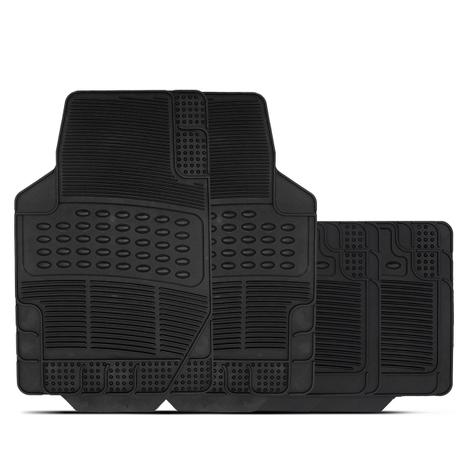 Jogo de Tapete Automotivo Universal em Borracha PVC Modelo B 4 Peças - Flash Tapetes Menor preço em Jogo de Tapete Automotivo Universal em Borracha PVC Modelo B 4 Peças - Flash Tapetes