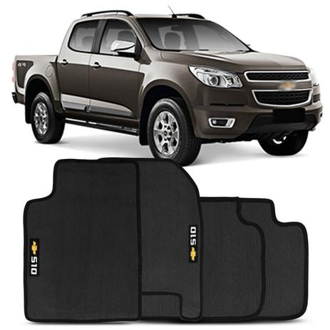 Jogo de Tapete Borracha PVC Chevrolet S10 CD 12 a 18 Preto Bordado Carpete Base Antiderrapante - Flash Menor preço em Jogo de Tapete Borracha PVC Chevrolet S10 CD 12 a 18 Preto Bordado Carpete Base Antiderrapante - Flash