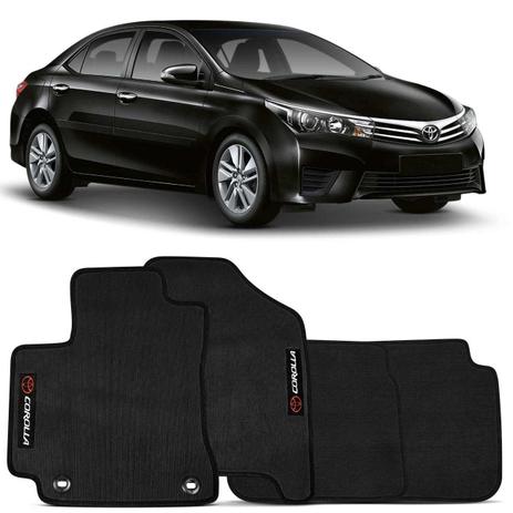 Jogo de Tapete Borracha PVC Corolla 15 a 18 Preto Bordado Carpete Base Antiderrapante Impermeável - Flash é boa?